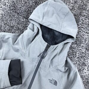 The North Face Jacket Womens Medium Gray WindWall Hooded Softshell Zip Outdoor